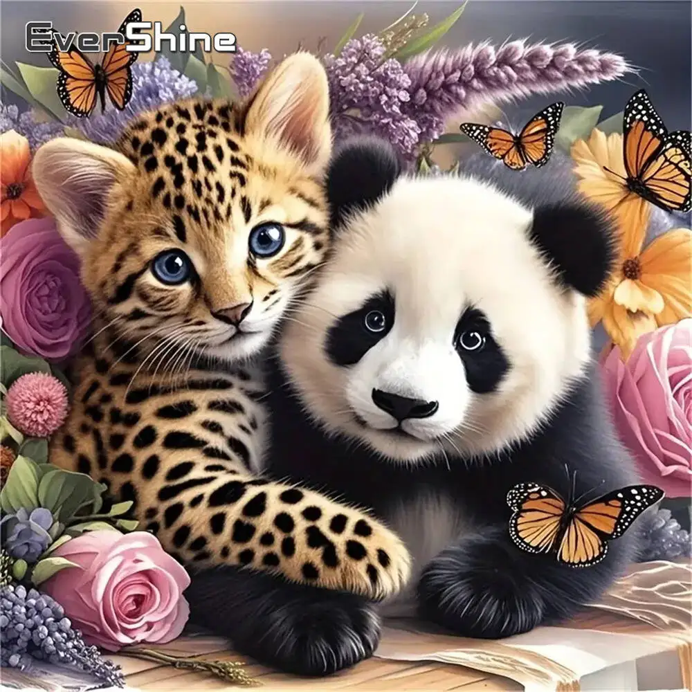 Evershine Diamant-Gemälde, Hund, Tier, Cartoon, komplett, quadratisch, rund, Diamant-Mosaik, Badezimmer, DIY-Bastelset, Heimdekoration