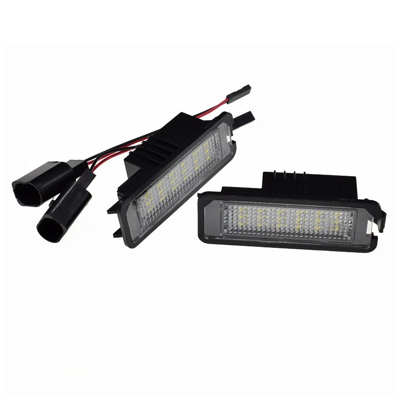 

2 шт. автомобильные светодиодные лампы освещения номерного знака белые для Polo (6N2.9N.6R) 2000-2014 Golf 4/5/6/7 Passat Amarok Seat Ibiza Leon