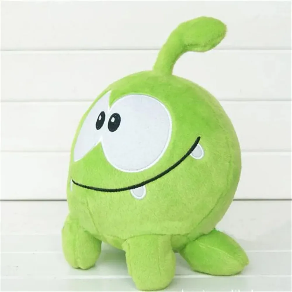 ของขวัญตัดเชือกกบของเล่น Om Nom ผลไม้สีเขียวของเล่นตุ๊กตาร้อนเกม 20 ซม.ตุ๊กตาสัตว์ตุ๊กตาเด็ก