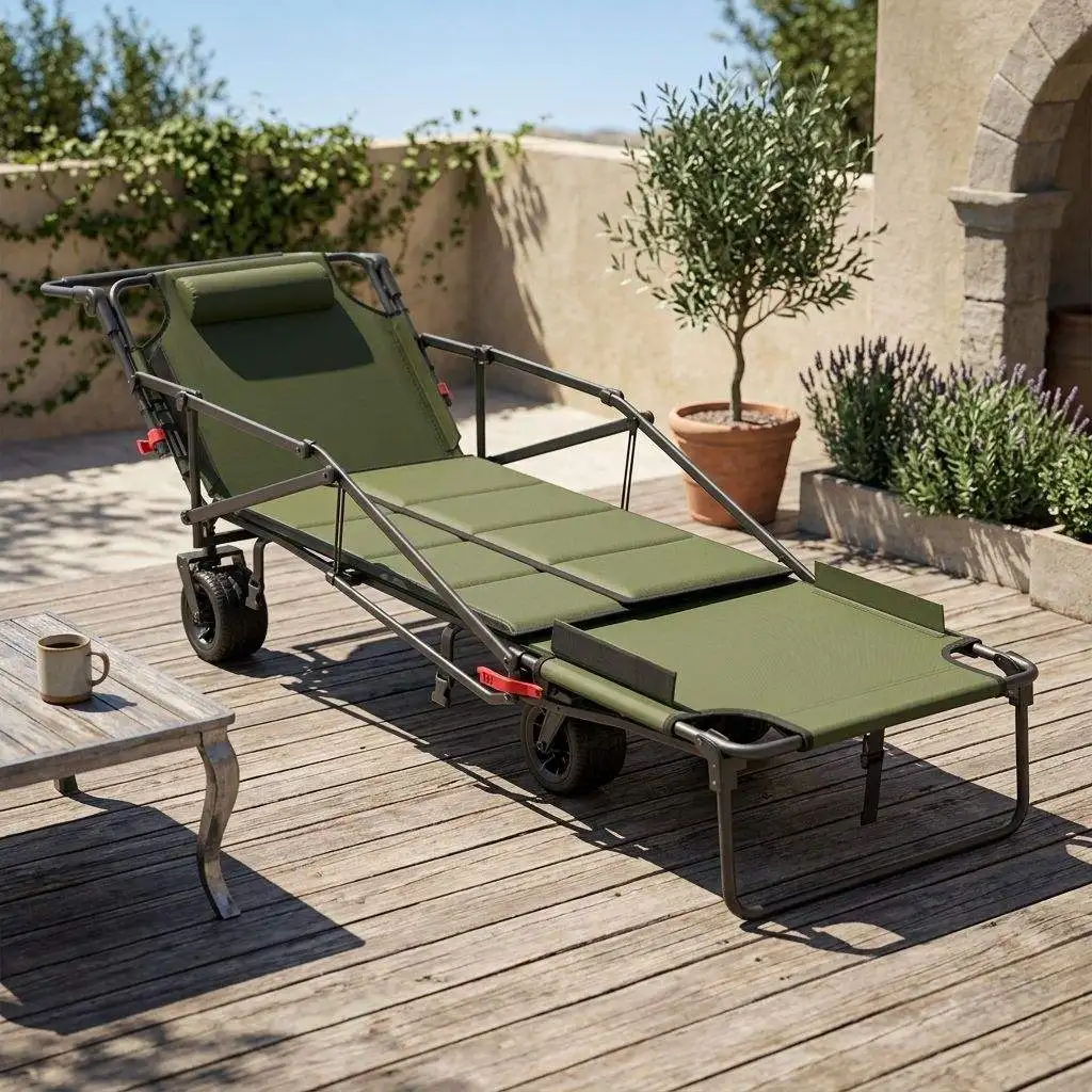 Foldable Beach Camping Trailer – Pushable Utility Cart with Reclining Wheels for Camp Car & Outdoor Adventures - view 3