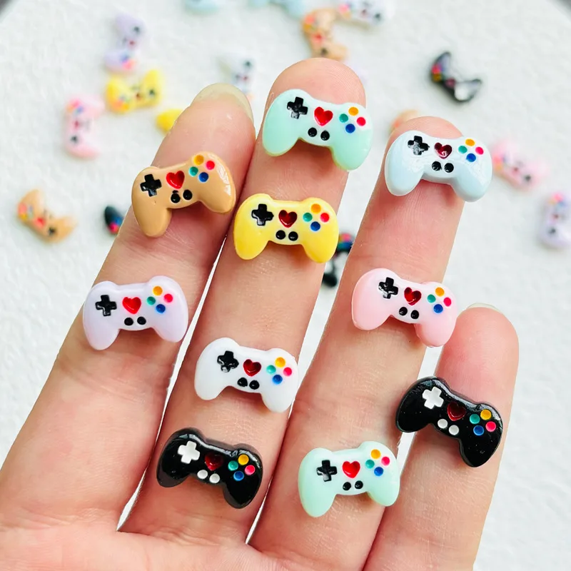 30 Pcs New Kawaii Cartoon Game Console maniglia Resin Scrapbook fermaglio per capelli decorativo fai da te, accessori per Manicure gioielli con