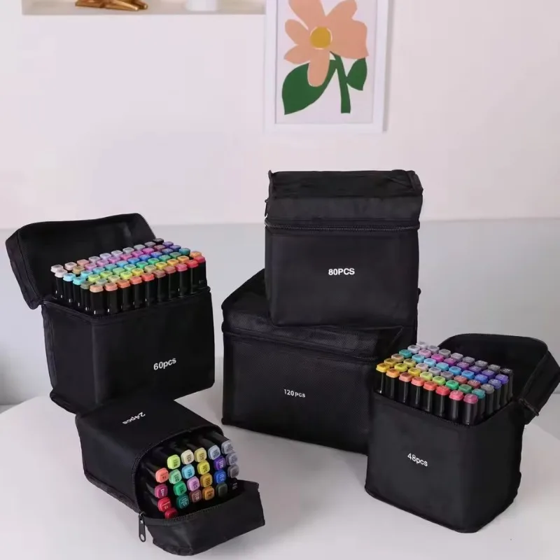 Oxford Cloth Marker Bag Universal Storage Bag for Students Carrying Large-capacity Stationery Tote Bag for Children.