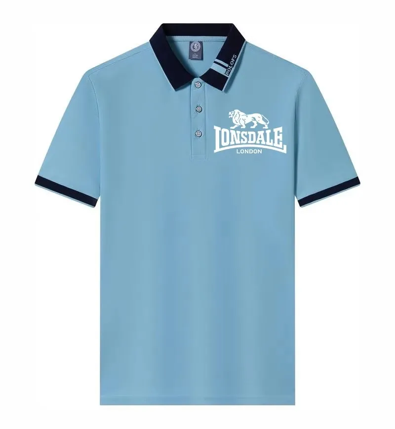 LONSDALE 2024 Summer menswear Street selling stylish Polo shirts casual T-shirts Sports fashion Breathable casual menswear