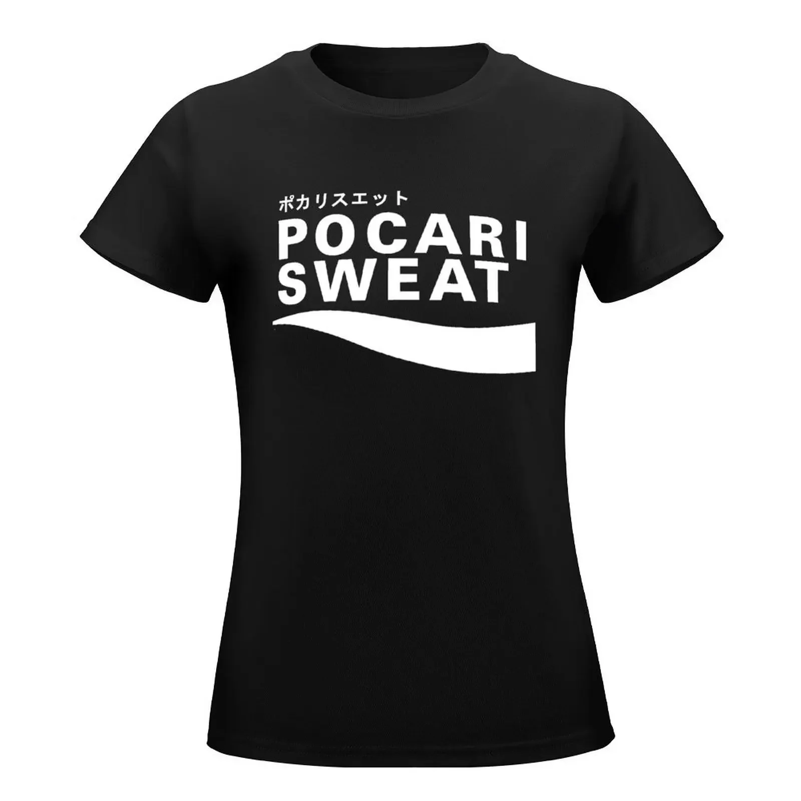 Pocari sweat japanese logo tri blend T-Shirt summer top oversized Women's t-shirt