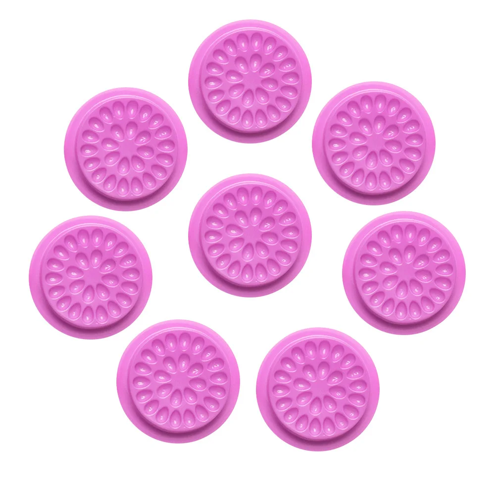 

20pcs Eyelash Tray Flower Shape Strong Sticky For Glue False Lashes Holding Professional Use At Home Salon Studio Grafting Tool