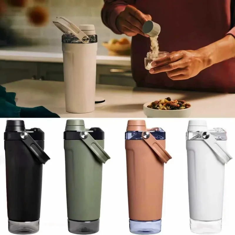 

Large Capacity Handheld Shaker Cup 304 Stainless Steel Double-layer Insulation Cup Outdoor Portable Sports Water Bottle