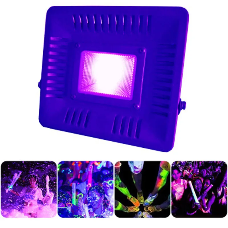 100W LED Disco UV Violet Black Lights DJ Lamp UV For Party Christmas Bar Lamp Laser Stage Wall Washer Spot Light Backlight