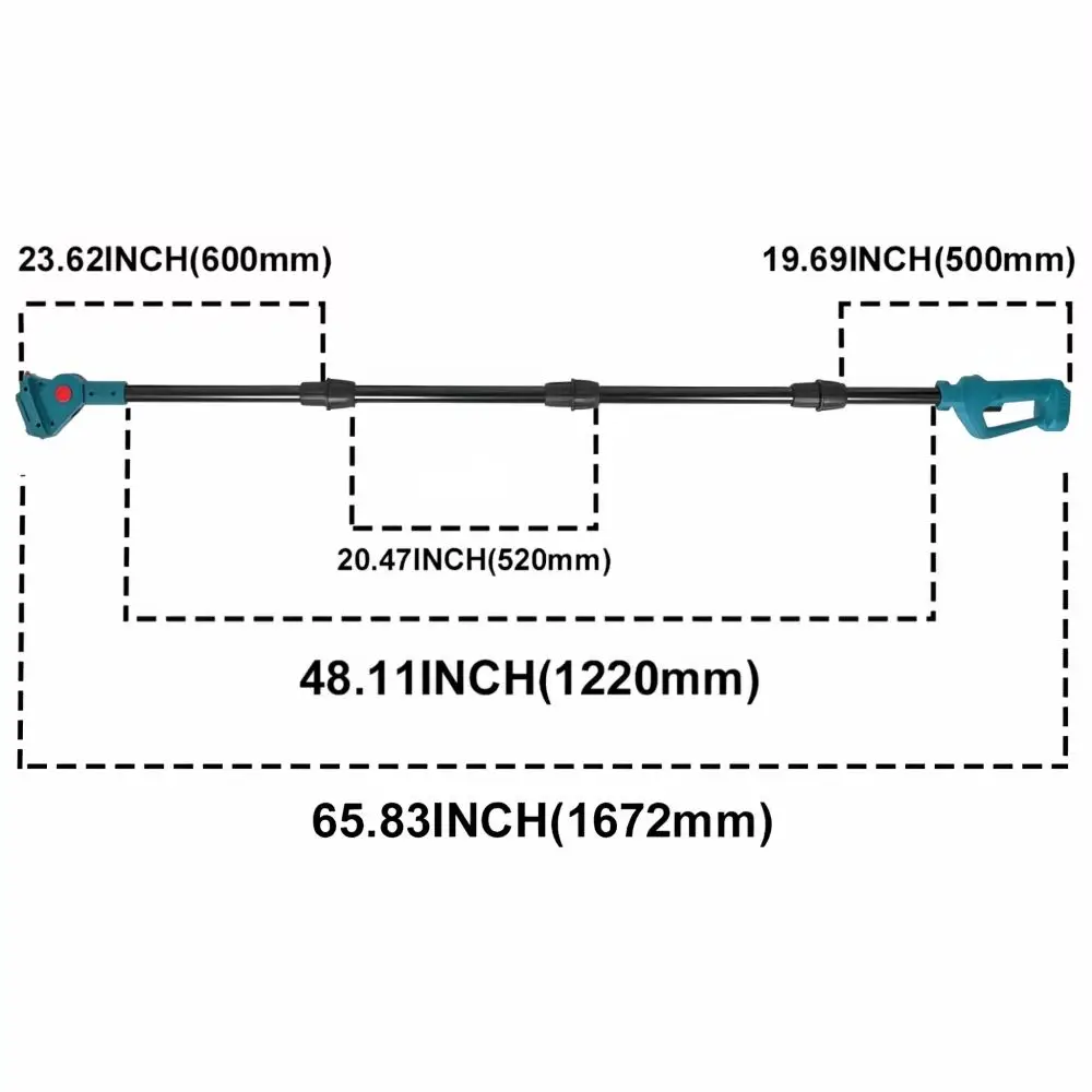 PATUOPRO Electric Extension Pole For Electric Scissors With 3 Pins Tree Bonsai Cutting Garden Power Tool For Makita 18V Battery