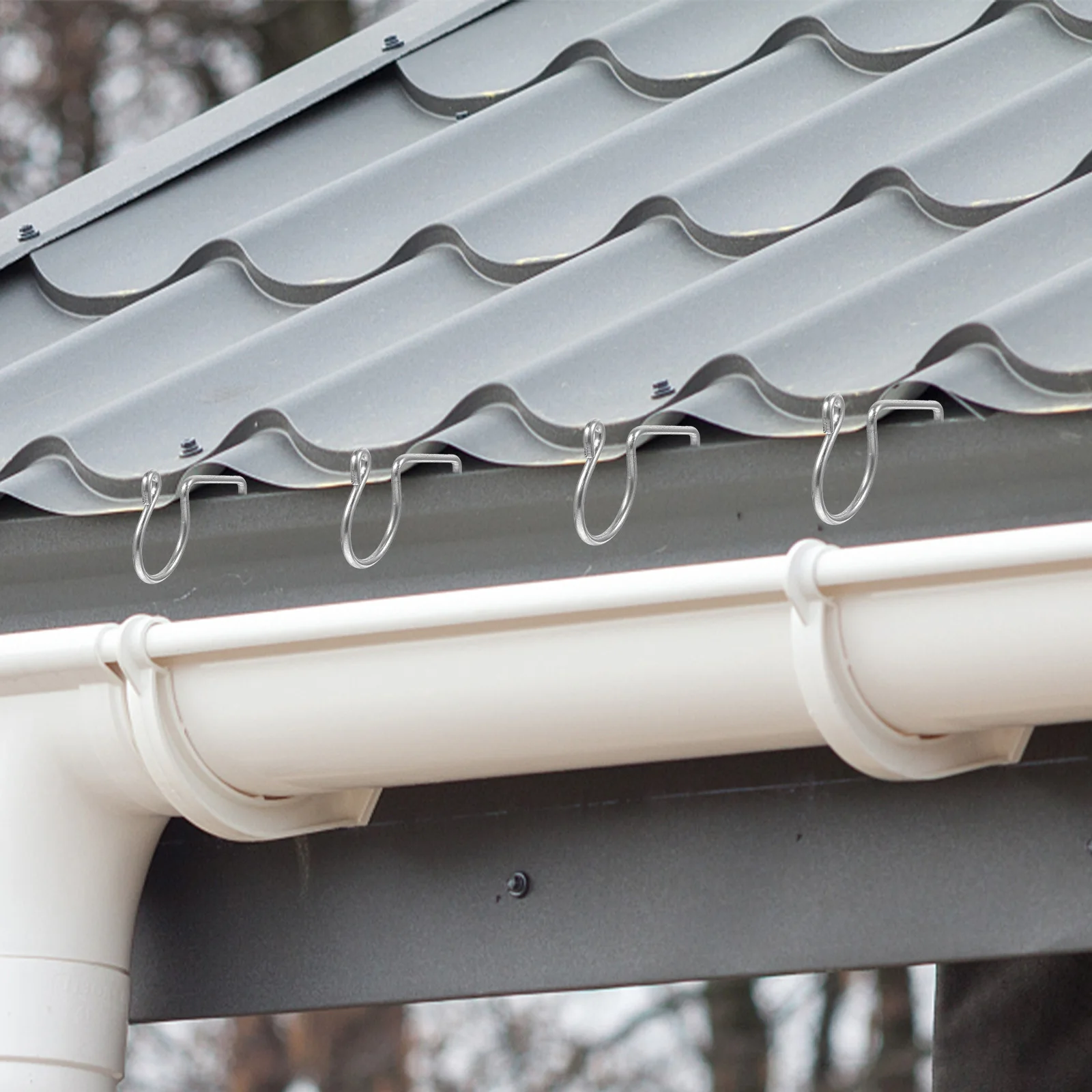 50 قطعة السنانير في الهواء الطلق لسلسلة أضواء المعادن ضوء الشماعات مزراب الشماعات لأضواء عيد الميلاد عطلة ضوء يتصاعد مانعة لتسرب الماء