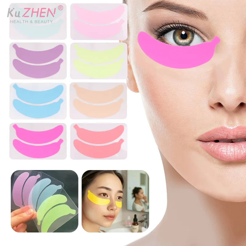 1 par de parches reutilizables para máscara de ojos, almohadillas de silicona, parche esencial para crema de ojos, parche para eliminación de arrugas de ojos, cuidado de la piel de los ojos