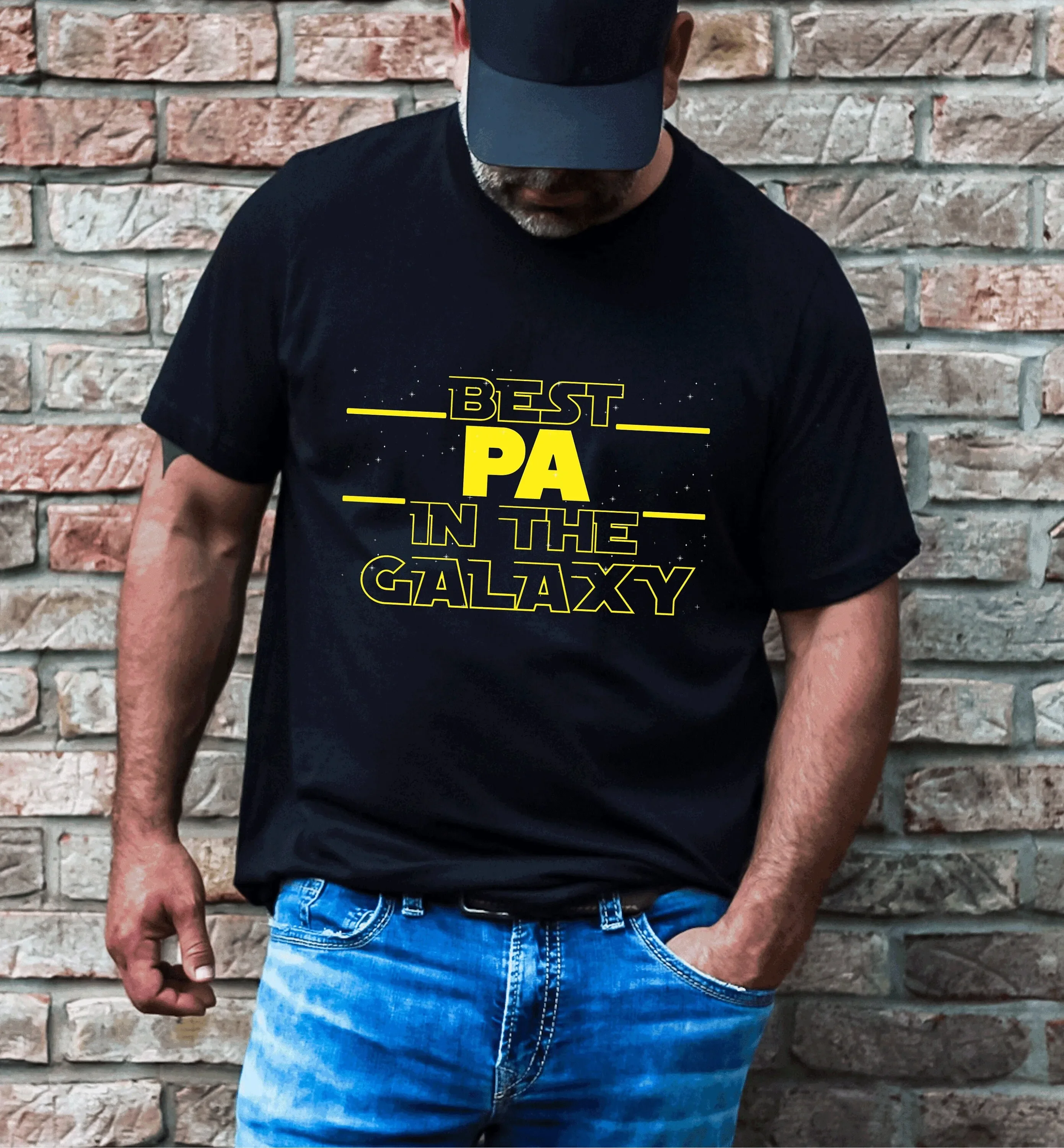 Best Pa In The Galaxy T Shirt Funny Fathers Day Awesome For