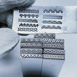 1PC Continuous Retro Pattern Jewelry Stamping Punch 3x19mm Metal Stamp Steel Punching Tool Silver Leather Carving Craft Emboss