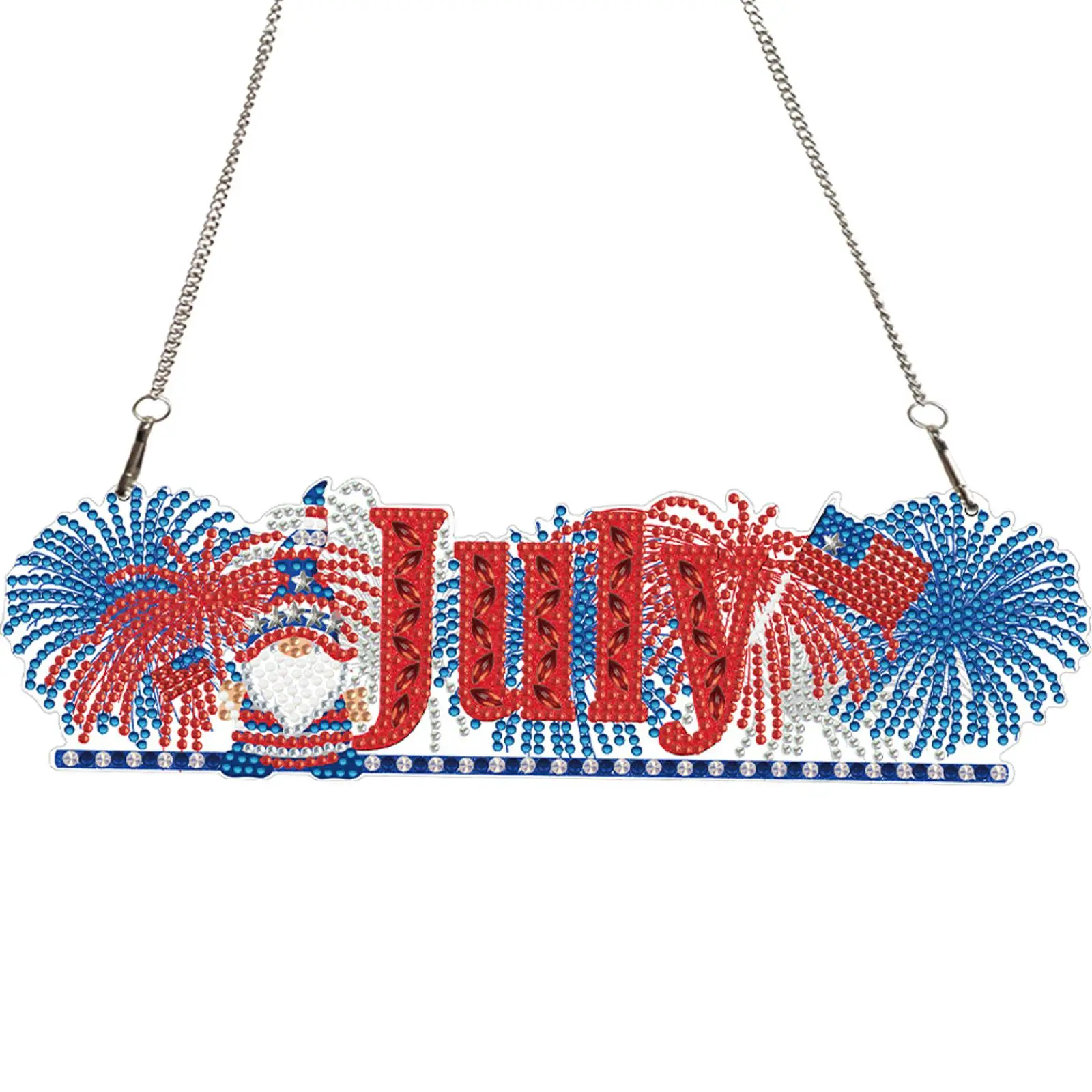 

Elf Calendar 2D/Flat DIY Rhinestone Diamond Art Window Pendants Single-Sided Drill Hanging Diamond Art Kits Wall Door Decoration