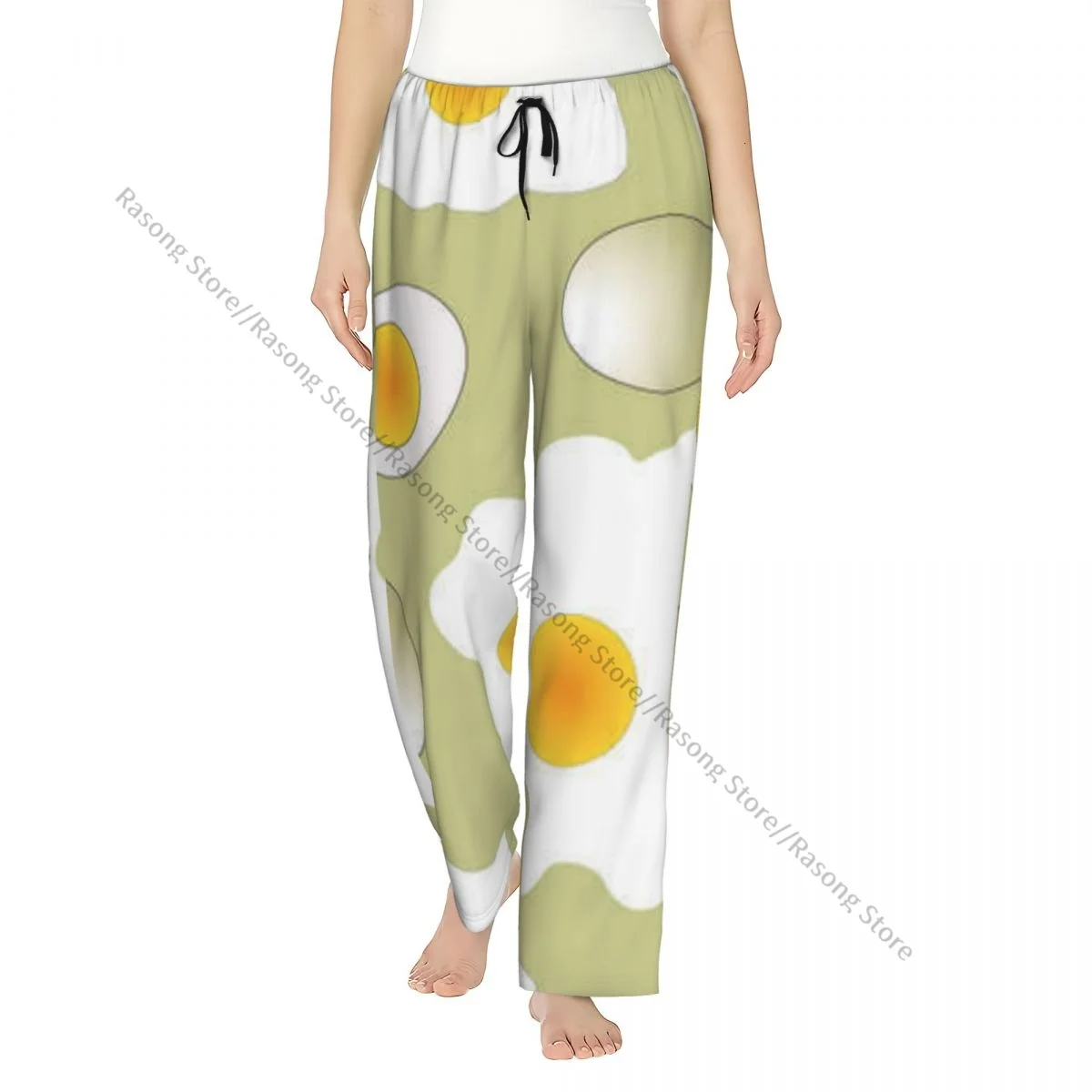 

Pajama Pants for Women Funny Eggs And Omelets Sleep Bottoms Home Loungewear