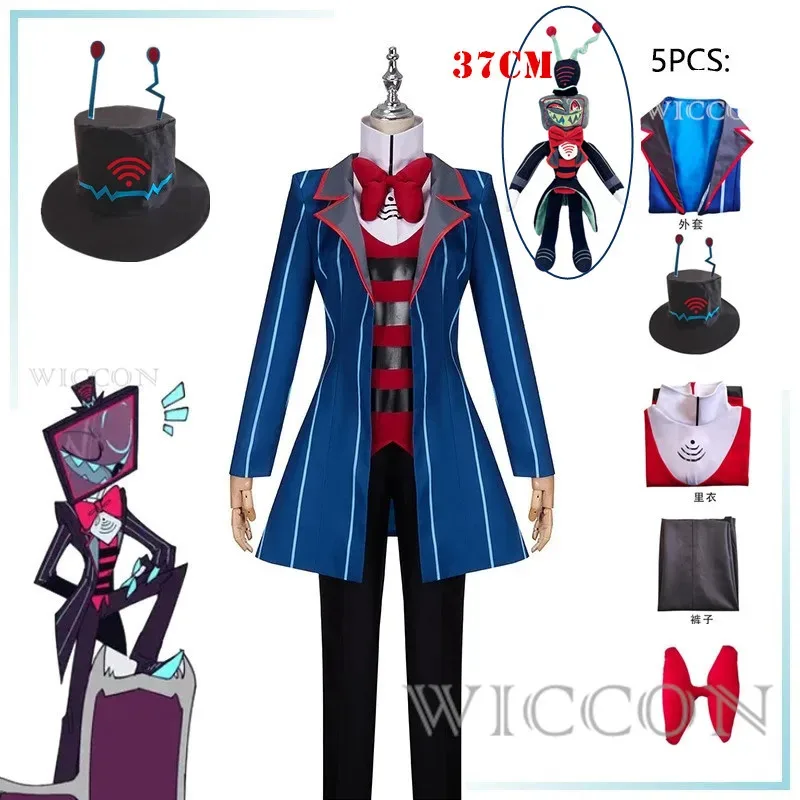 

Hazbin Cosplay Hotel Vox Cosplay Costume Uniform Suit Outfit Halloween Carnival Christmas Costumes Blue Red Suit Anime Cosplay