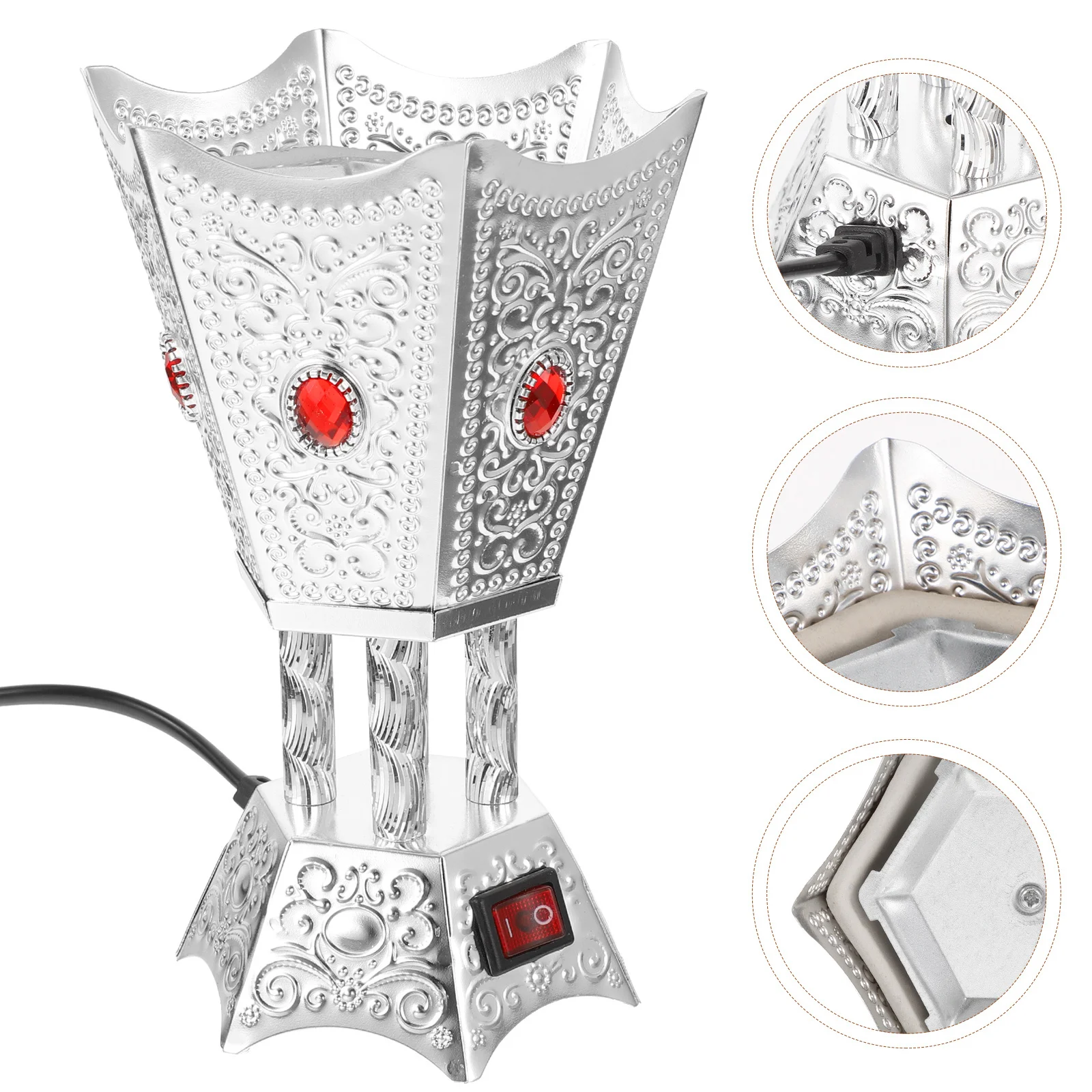 

Electric Incense Burner Vintage Style Compact Reusable Aroma Therapy Burner For Home Decor Desktop Use Eu Plug