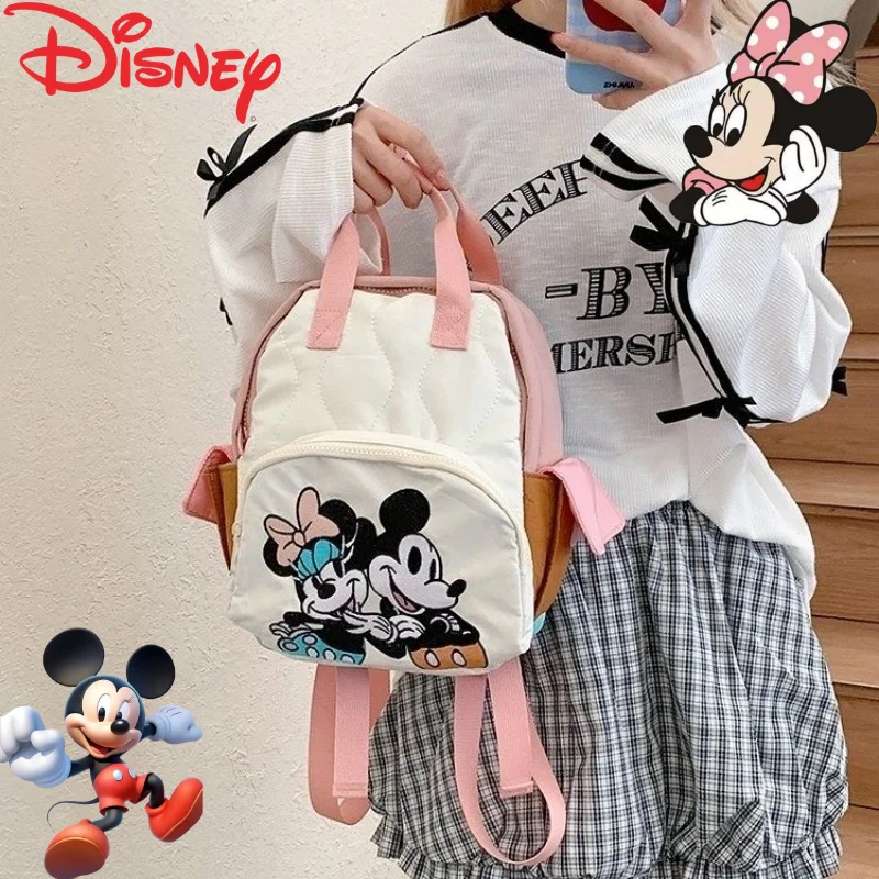 

Милый детский рюкзак с Микки и Минни из серии Disney, новый легкий и портативный рюкзак большой вместимости с мультяшным рисунком