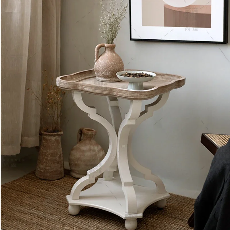 빈티지 러스틱 우드 침대 옆 캐비닛 다층 서랍 정리함 프렌치 팜하우스 스타일 컴팩트 나이트스탠드 수납 솔루션