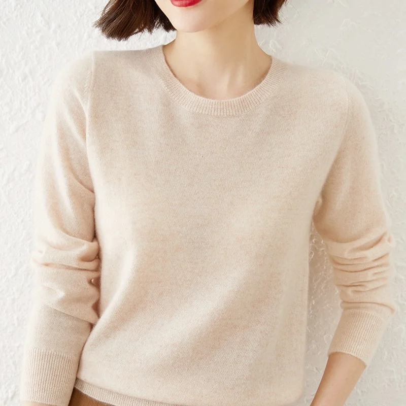 

Round Collar Spring Casual Long Sleeve Autumn Knitted Sweater Women Pullover Sweaters Style Winter Loose Fit Pull Knitwear T218