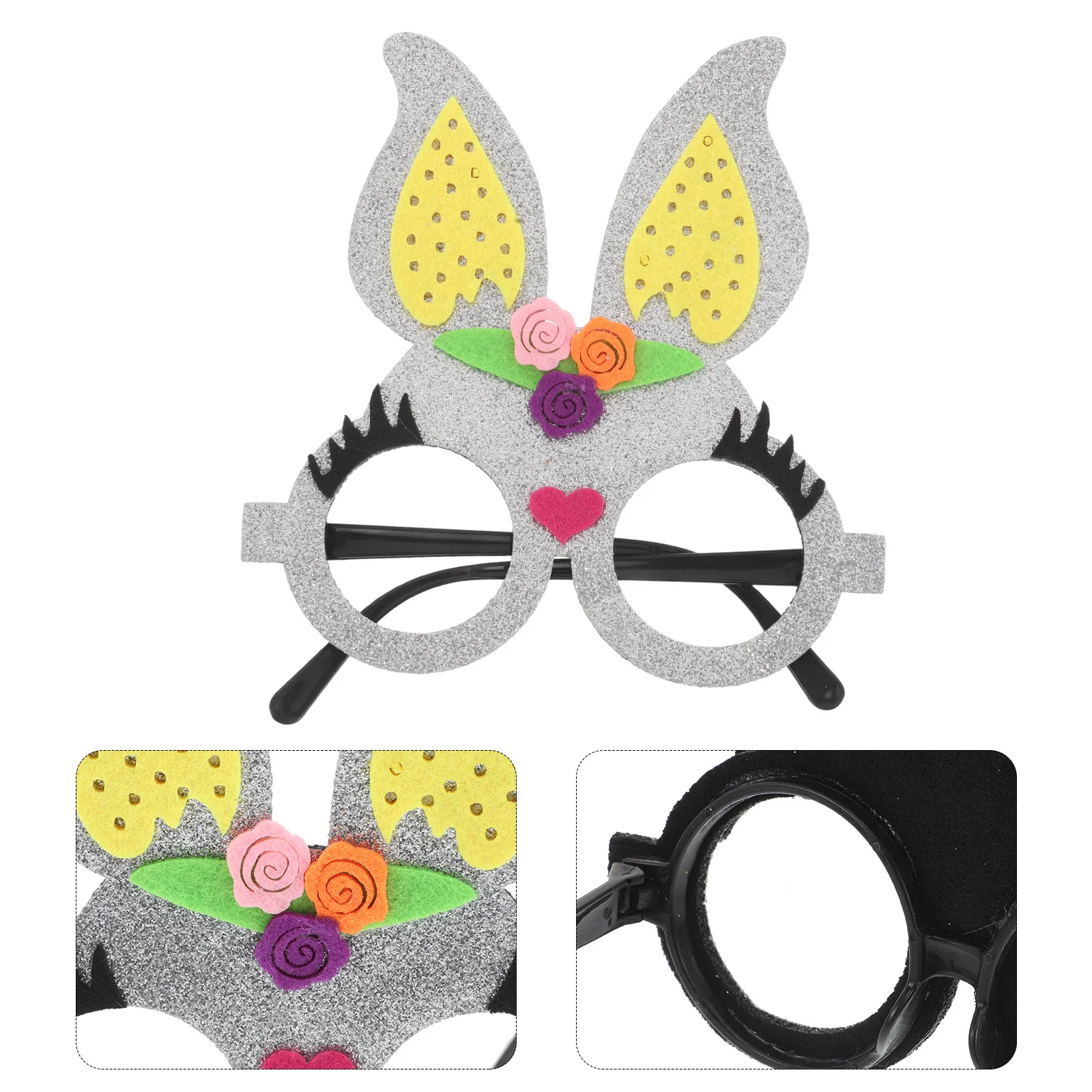 

Easter Bunny Eyeglasses Cute Rabbit Design Lightweight Comfortable Party Dress Up Kids Bunny Glasses Easter Party Supplies
