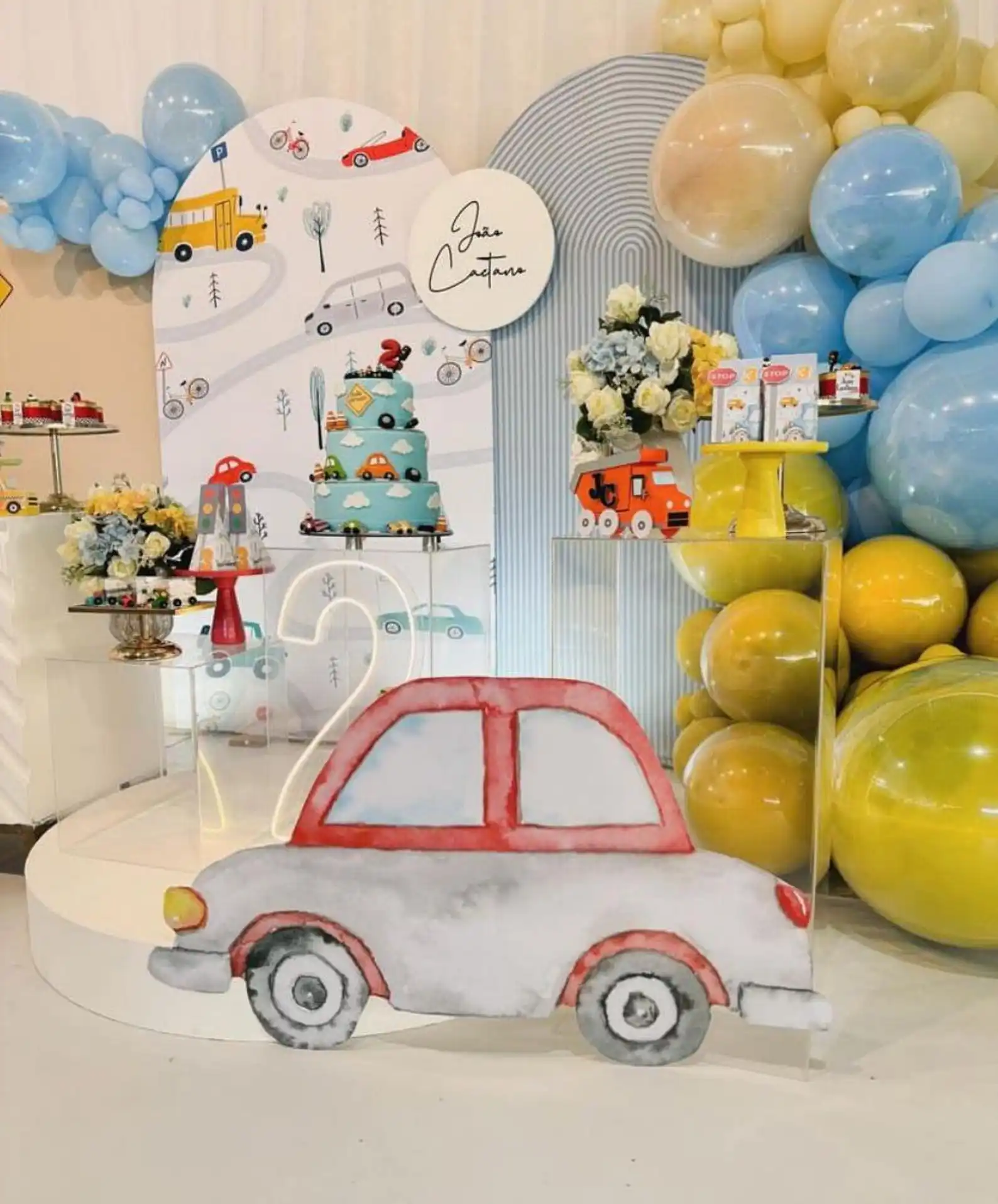 Mehofond مخصص 2-الجانب الكرتون سيارة موضوع النقل بنين حفلة عيد ميلاد استحمام الطفل يغطي كيارا قوس ديكور خلفية الصورة