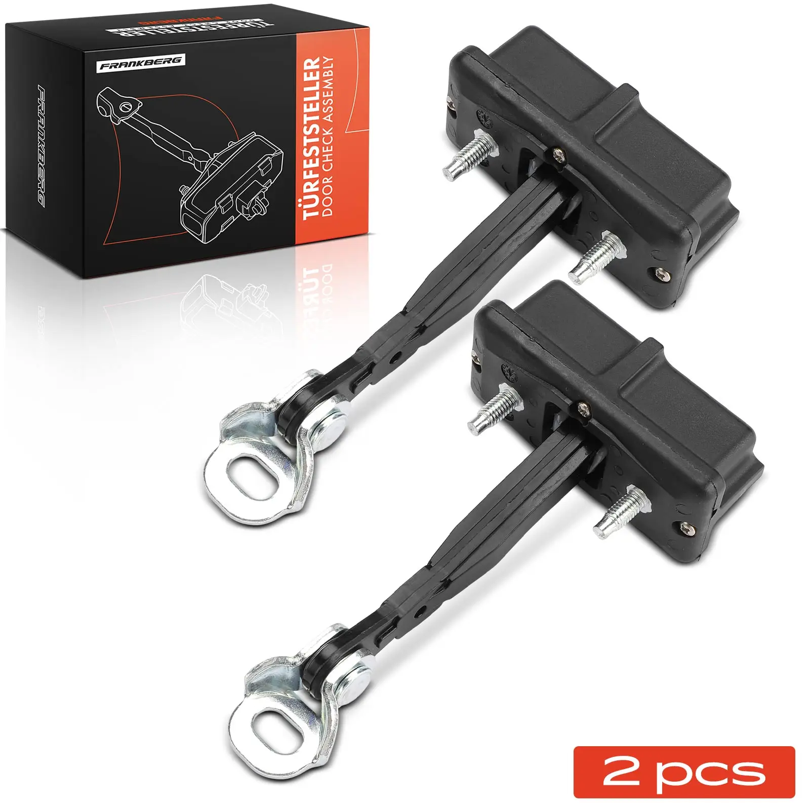 Frankberg 2x Piastre di fissaggio per portiere anteriori Sinistra Destra per Fiat Panda GFJ JA JB Panda Van 0.9L 1.2L Bj dal 2012 V241577 51842942