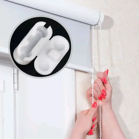 흰색 롤러 블라인드 풀 코드 커넥터, 수직 블라인드 조이너용 커튼 체인 커넥터, 예비 도구 커튼 액세서리, 10X