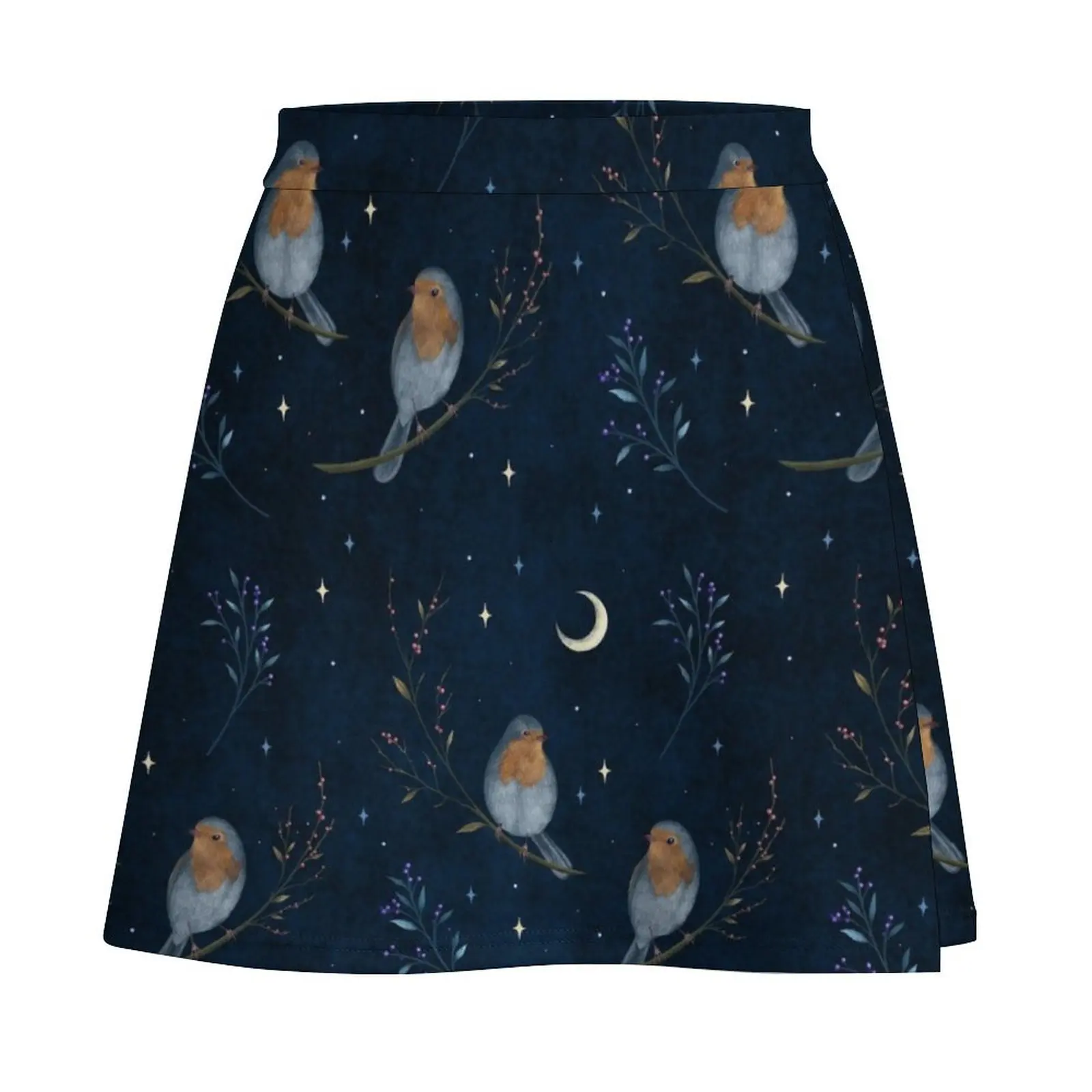 Birds and Berries Mini Skirt กระโปรงผู้หญิง กระโปรงสั้น สําหรับผู้หญิง ชุดเดรสสําหรับงานพรอม Mini