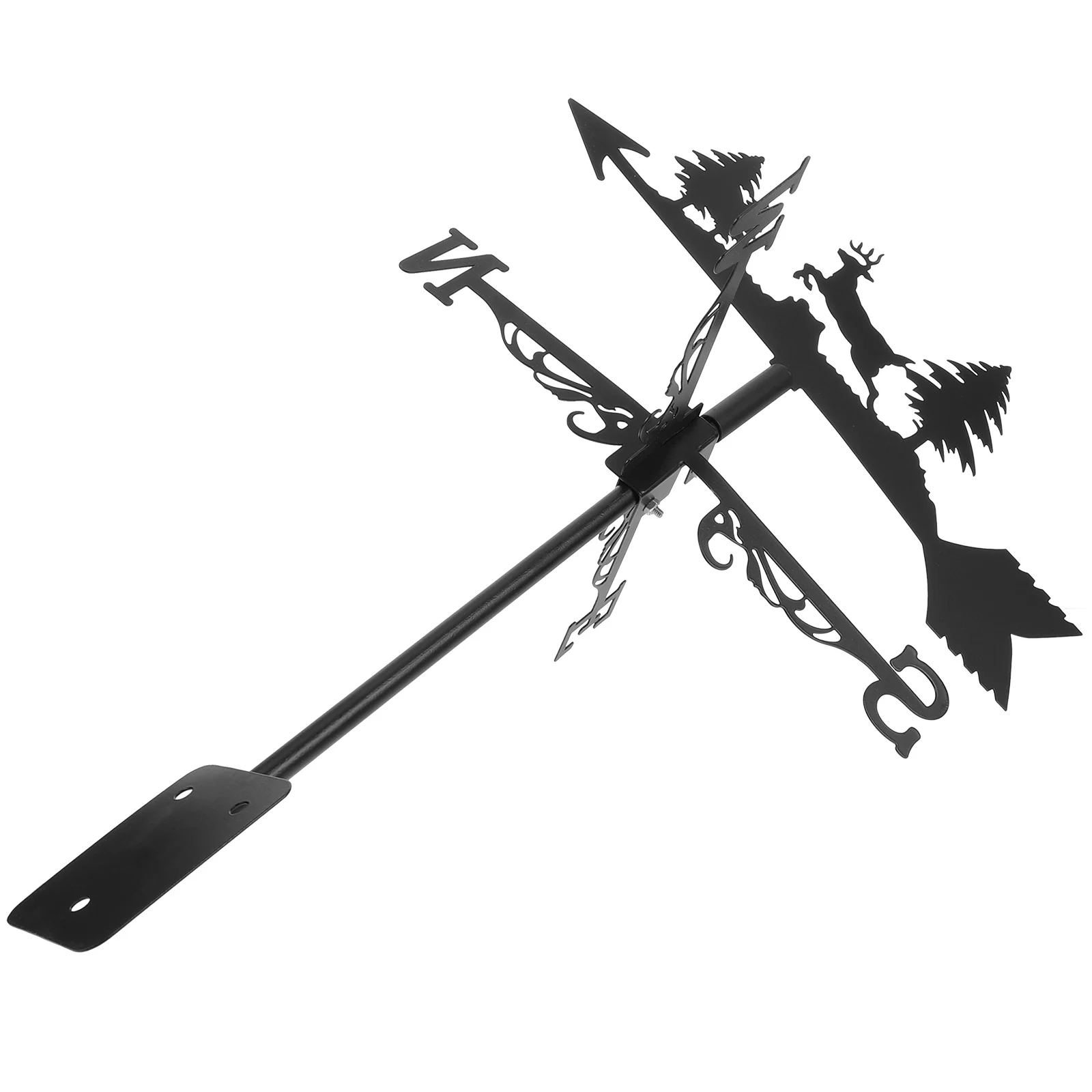 Wind Vane Outdoor Decor Weather Vanes for Yard Ground Weathervane Wrought Iron Metal Direction Indicators