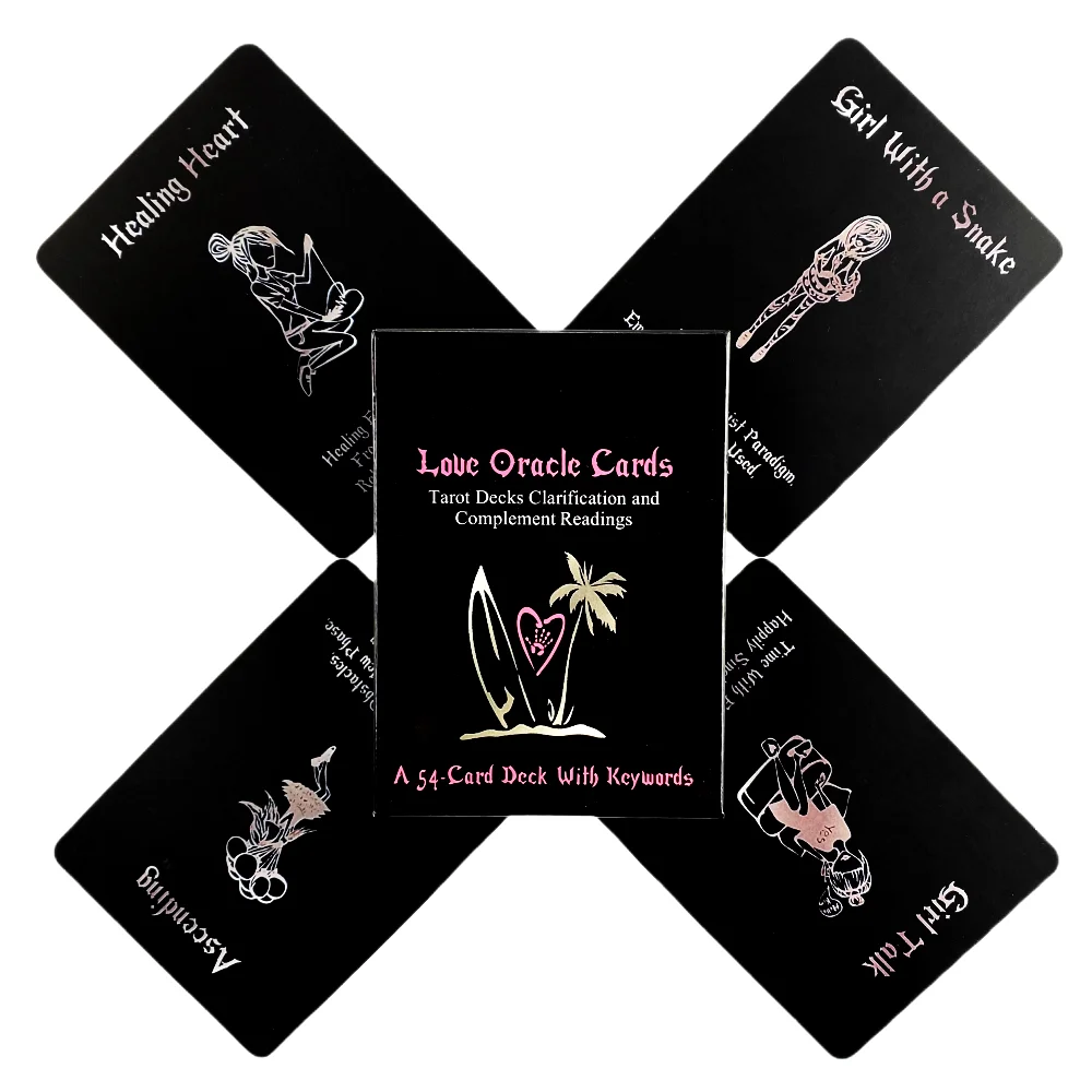 Black Island Time Love Oracle Cards Divination Deck English Vision Edition Tarot Board Playing Game For Party