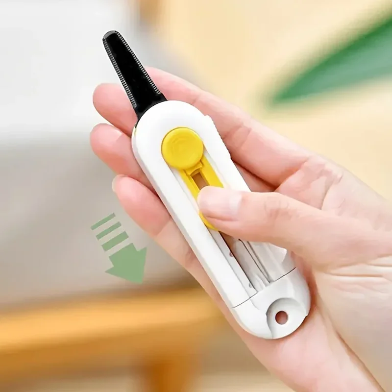 1-3pcs Magnetic Mini Box Cutter Retractable Blade Portable Letter Opener & Paper Cutter Retractable blade Durable ABS material