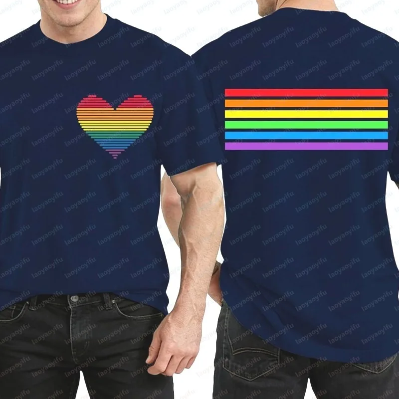 Pride T Shirt for Men LGBT Gay Pride Shirt Rainbow T-Shirt Love Is Love Short Sleeve Tee Tops Festival Vintage Fashion Camisetas view 6