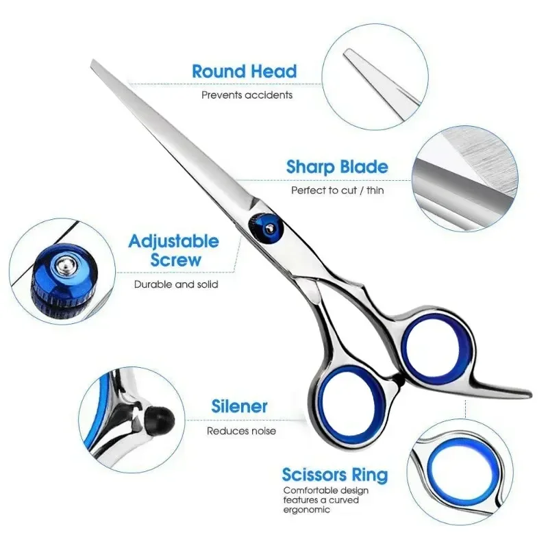 Hairdressing Scissors Stainless Steel Professional Hairdressing Scissors Cutting Thinning Scissors Barber Shear Home Salon