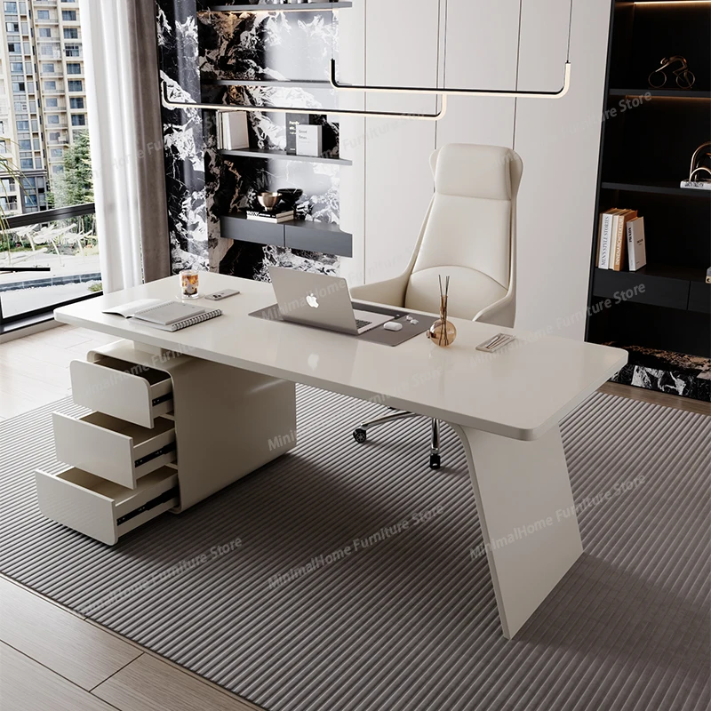 Aesthetic Nordic Office Desk Luxury Executive Organizers Storage Office Desk Minimalist Display Mesas Escritorio Home Furniture