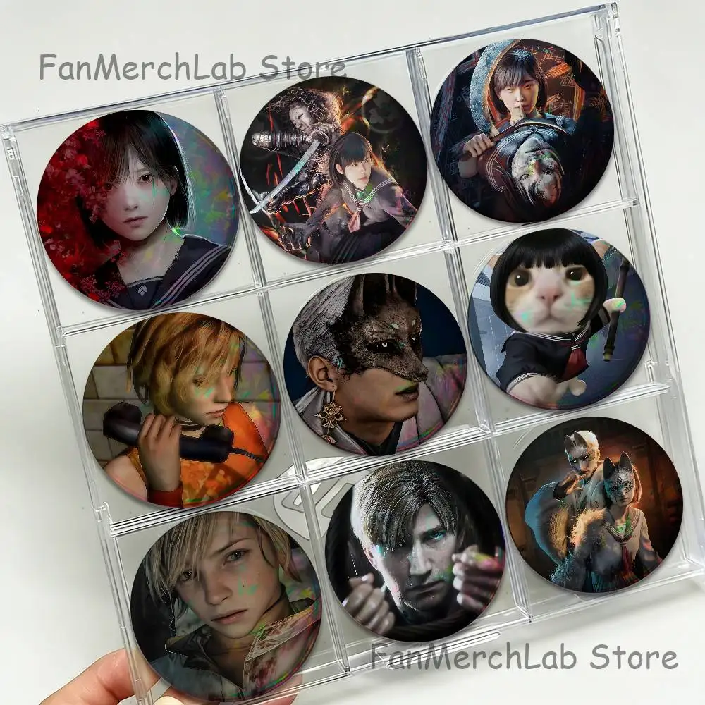 Horror S-Silent H-Hill 1 2 3 4 f Cartoon Anime Music Button Pin Brooch Jewelry Decoration Gift 22mm 32mm 44mm 58mm 75mm
