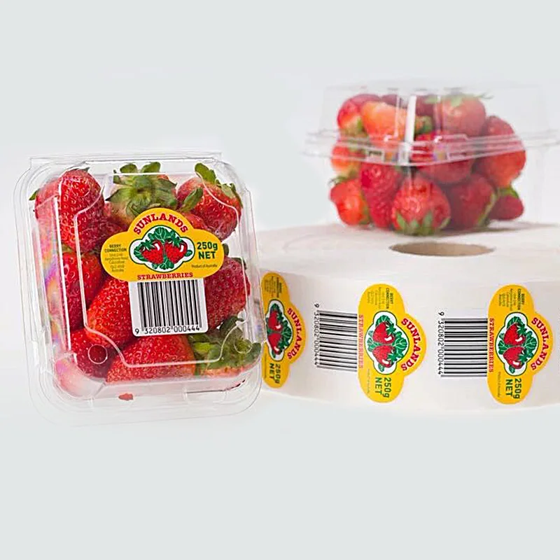 

Customized productFactory supply custom LOGO printed adhesive paper label sticker for fruit and vegetable