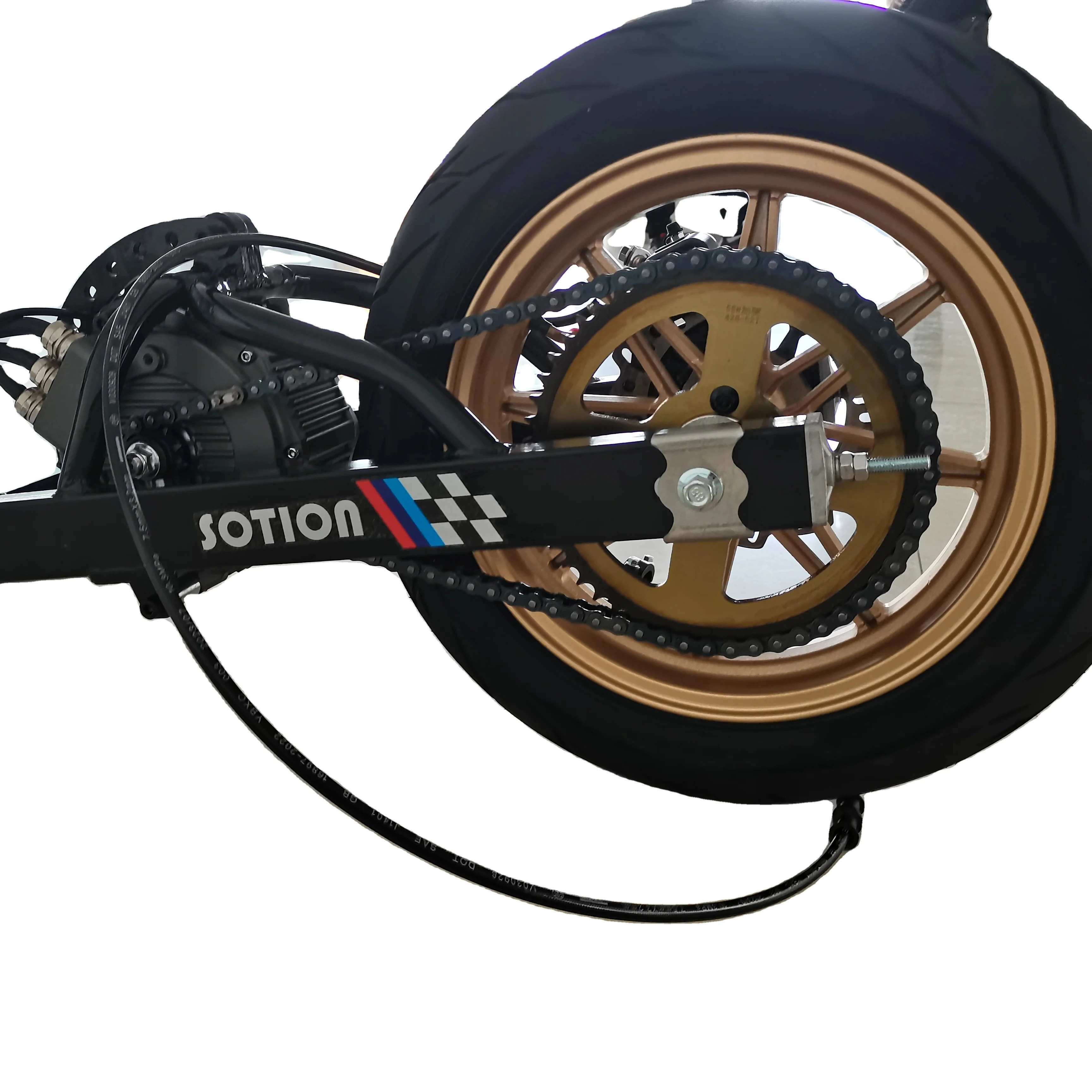 

Aluminum Wheel Chain Street Version Kits 13KW Motor Swing Arm