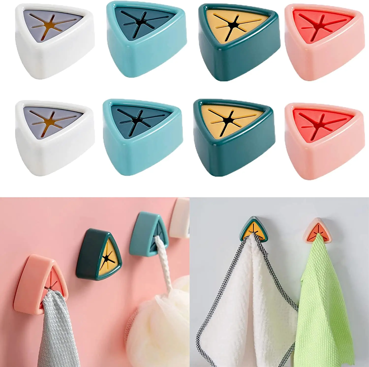 1/2Pcs Punch-Free Towel Rack Towel Plug Holder Bathroom Organizer Rack Towels Storage Clip Bathroom Kitchen Accessories Tool