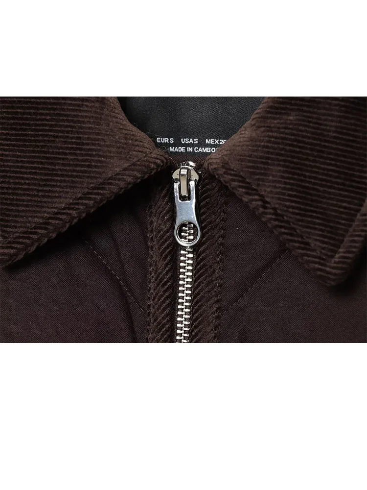 HH Frau Winter Vielseitige Lange Ärmel Revers Tasche Dekoration Zipper Stepp Mantel Weibliche Casual Bequeme Warme Baumwolle Jacke