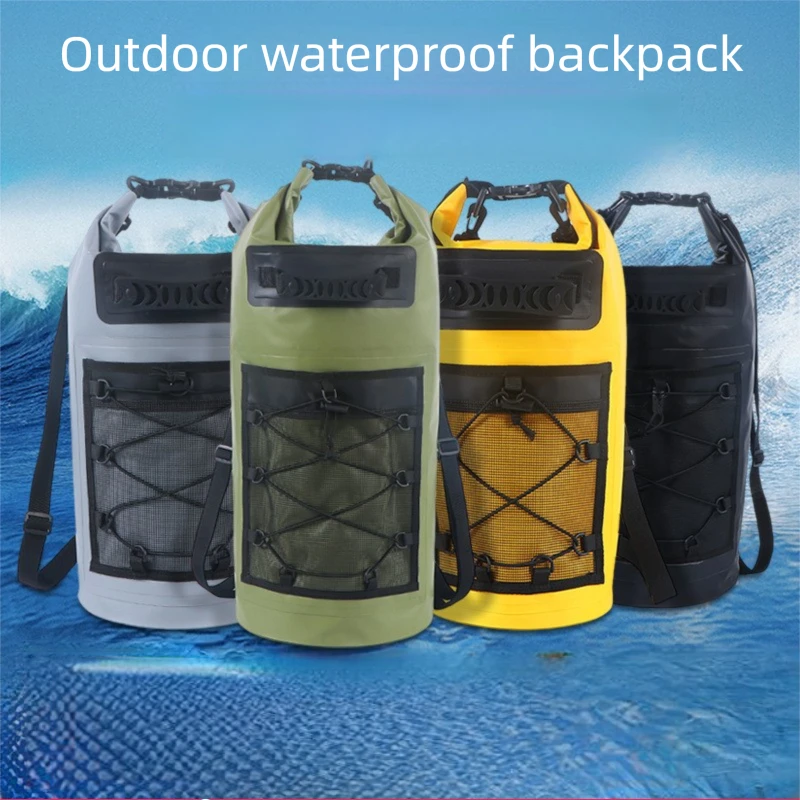 PVC Waterproof Dry Bag 10L/20L/30l/40L Outdoor Diving Foldable Man Women Beach Swimming Bag Rafting River Ocean Backpack