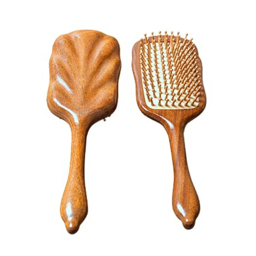 Natural Wood Air Cushion Hair CombCute Cartoon Animals Massage Comb Travel Portable Mini Anti Static Hair Brush