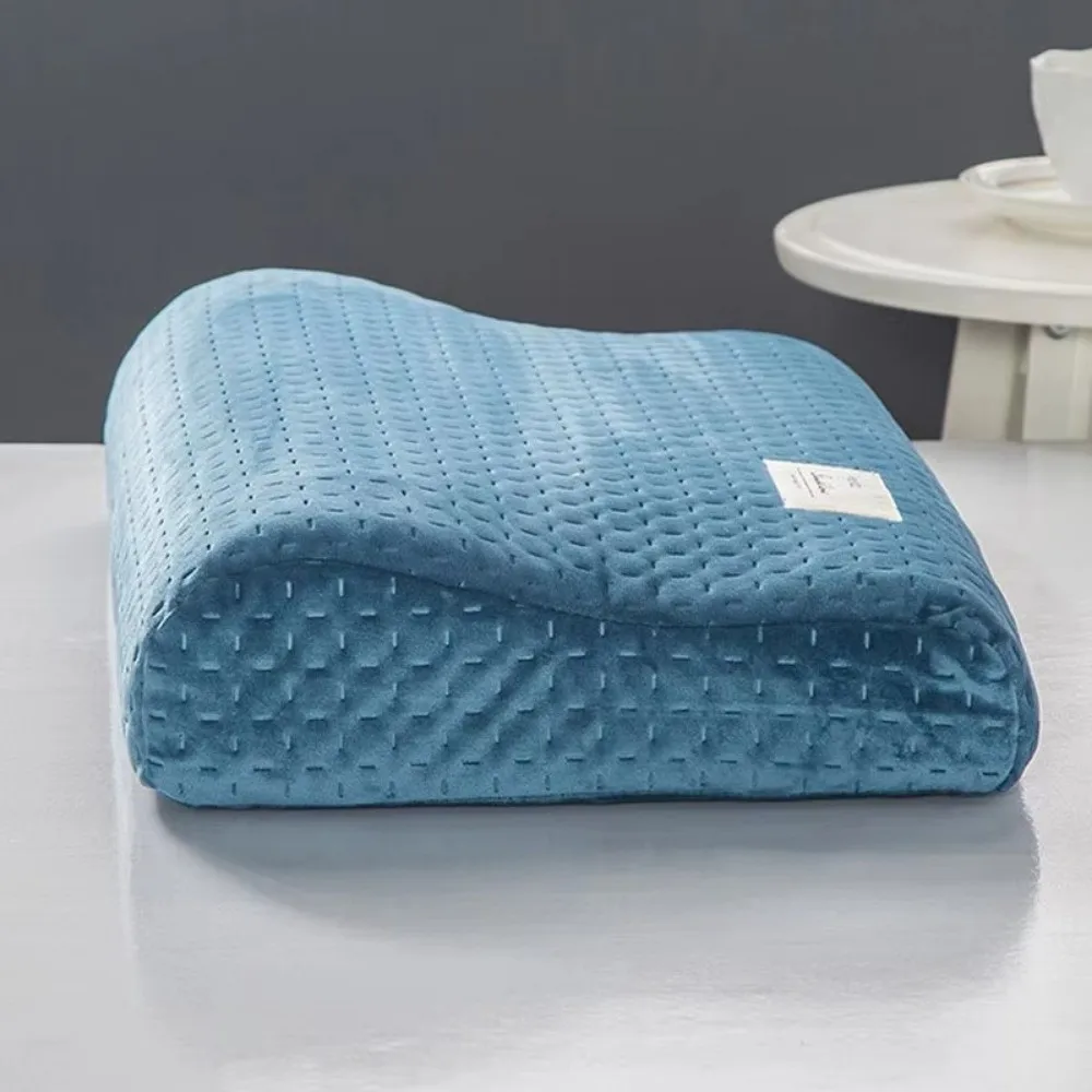 High-Grade 50*30cm Cotton Pillowcase Soft Memory Foam Latex Pillow Cover Pure Color Pillow Protector Cover Home Bedding Set