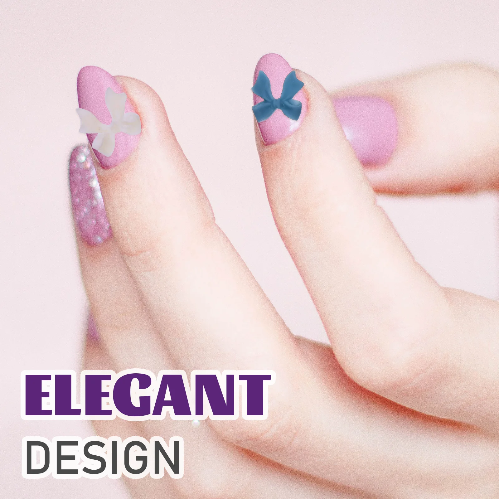 

30Pcs Fashionable Nail Art Charms Bow Design Women's Manicure Decorations Resin Small Nail Gems for Holiday Celebrations