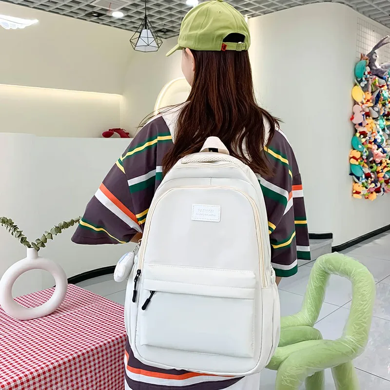 Brand Hot Selling Custom Fashion Corduroy Fabric Bags Girls Backpack Bag Large Capacity Woman Backpack