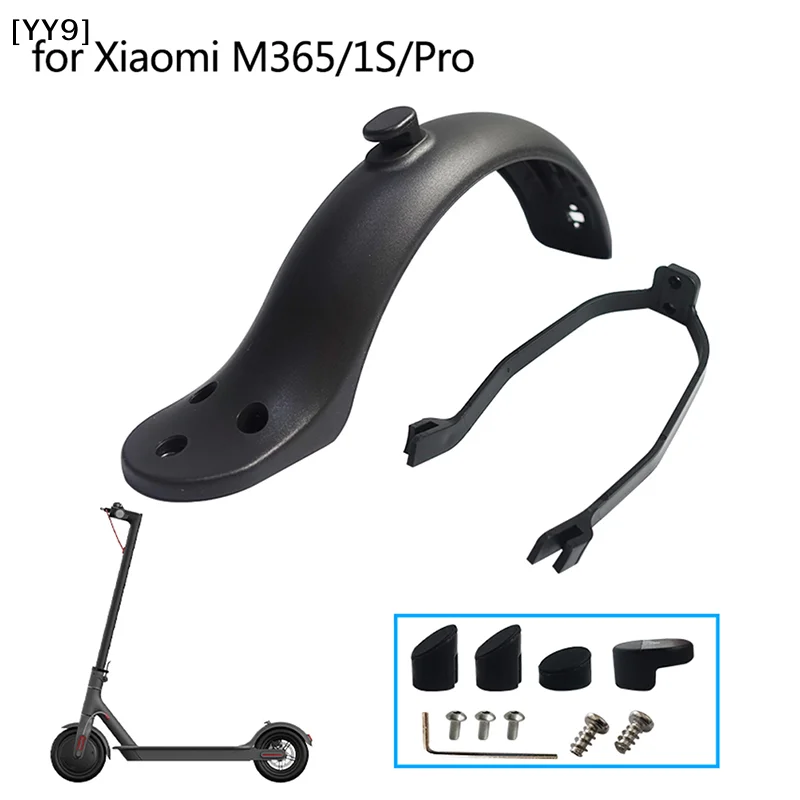 Juego de guardabarros trasero para patinete eléctrico con soporte y gancho, piezas de repuesto para Xiaomi M365/1S/Pro[YY9]