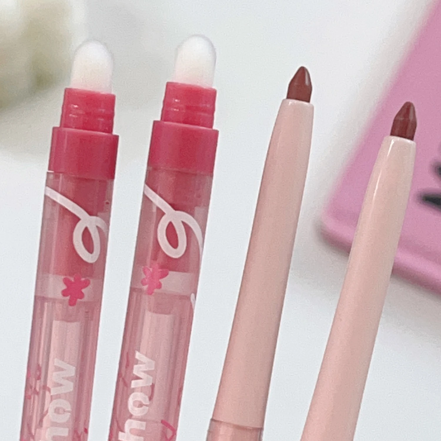 Naakt Rode Lip Liner Potlood Waterdicht Blijvende Contouren 3D Lippen Lippenstift Glad Hydraterende non-stick Cups Lipliner Make-Up Pen