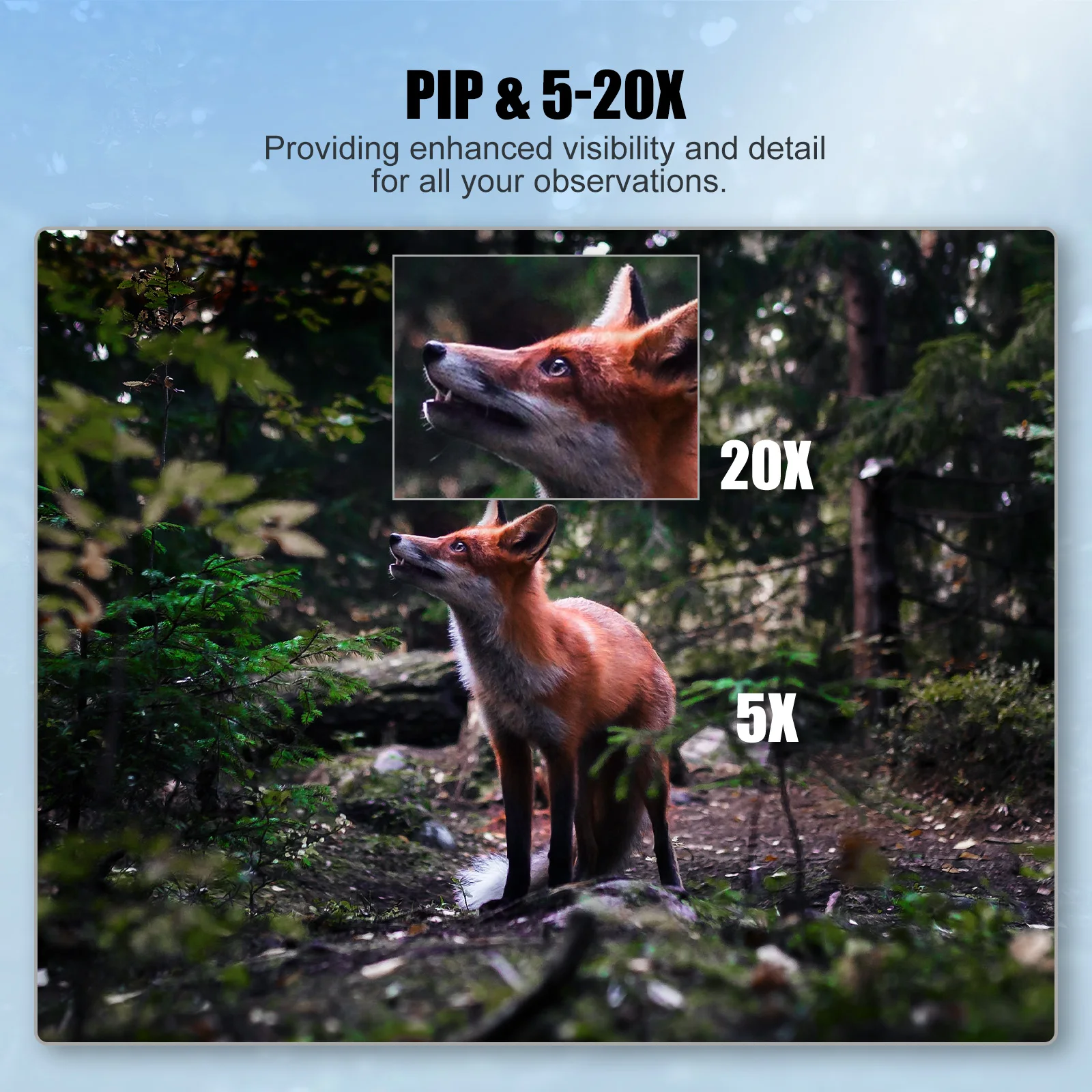 GOYOJO Digital Night Vision Scope, HD Day & Night 5-20X Hunting Night Vision Optics, 2560x1920 Resolution NV Scopes for Hunting