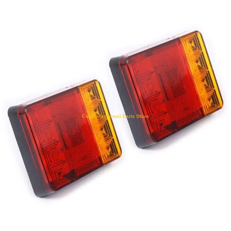 

R53D 12V 8 LED Shockproof Amber Red Taillight Turn Brake Tail Stop Light