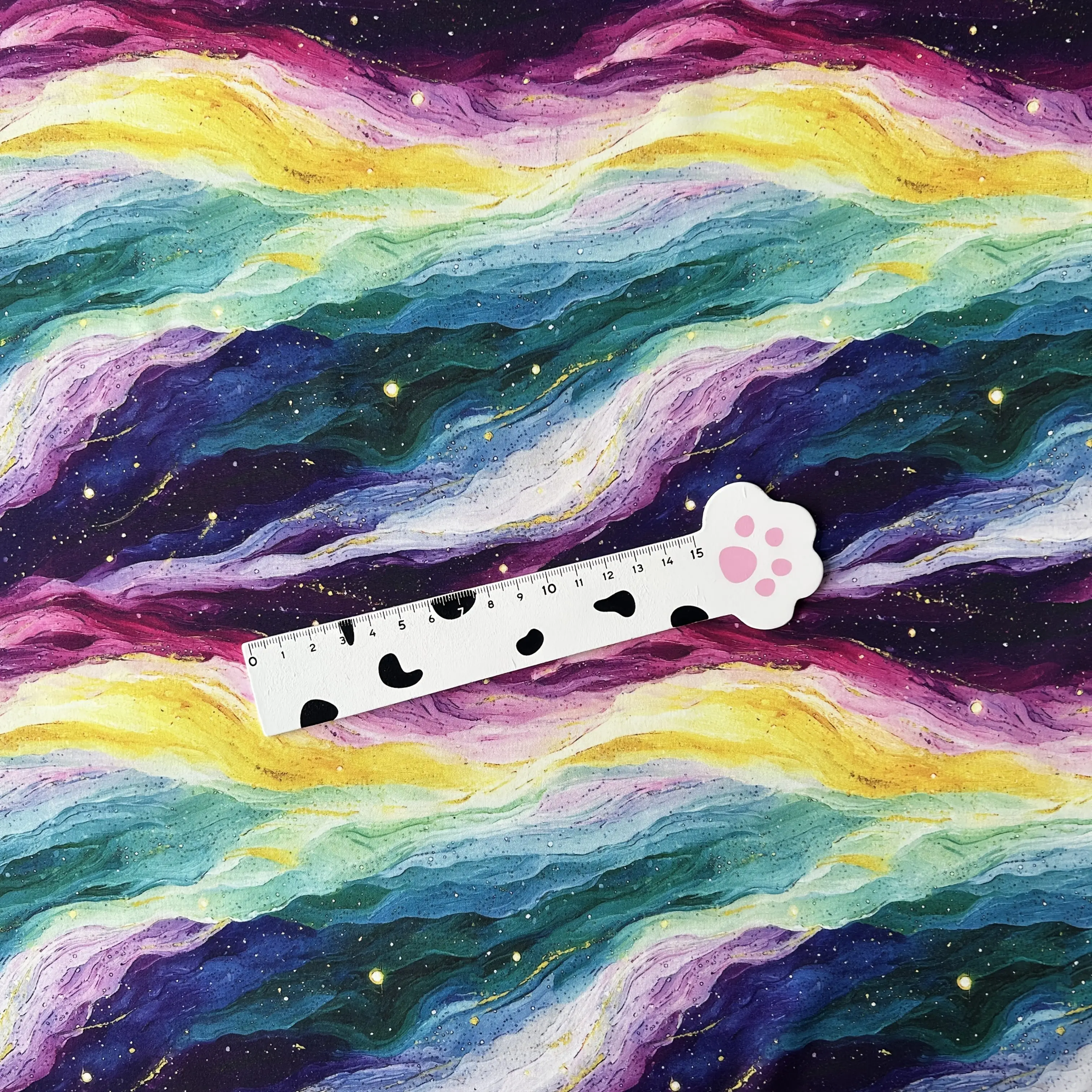 Afbeelding 6: 1pc, prachtige en oogverblindende bedrukte stof in sterrenhemelstijl, vol dromen! Handgemaakte stoffen materialen. 100% polyestervezel.