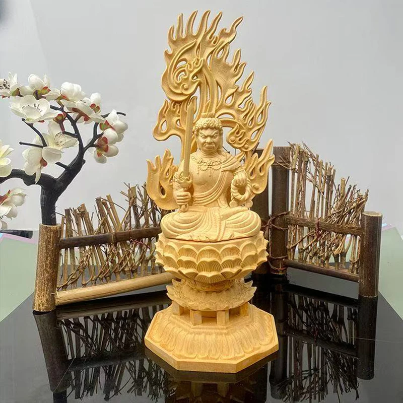 

Резьба по цельному дереву, покровитель, статуя Мин Ван, китайский буддизм, фигурки дома, гостиной, офиса, статуя фэн-шуй